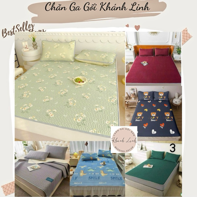 Chiếu Điều Hòa Tencel Latex ( tặng kèm 2 vỏ gối ), chiếu nệm hàng cao cấp, thảm làm mát mùa hè [1m2,