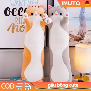 IMUTO Gối ôm cute hình Chú Mè thú nhồi bông ngộ nghĩnh đáng yêu Mèo gối ôm