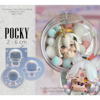  POCKY Bé hạt tiêu  Khuôn nặn đất sết tạo hình búp bê fondant Keychain  nail đắp bột lưu huỳnh gel uv  trang trí dec 