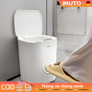IMUTO Thùng rác thông minh nắp mở tự động cảm ứng, thích hợp cho nhà bếp và phòng tắm
