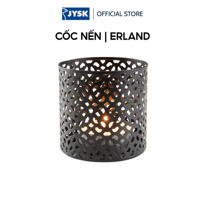 Cốc nến | JYSK ERLAND | kim loại | đen | Ø6xC6cm