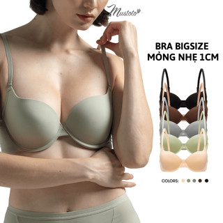   Bigsize  Áo Lót Nữ Mustoto Bra Mút Mỏng 0.5Cm Có Gọng Nâng Ngực Tạo Khe Bản Lưng To  MA15  