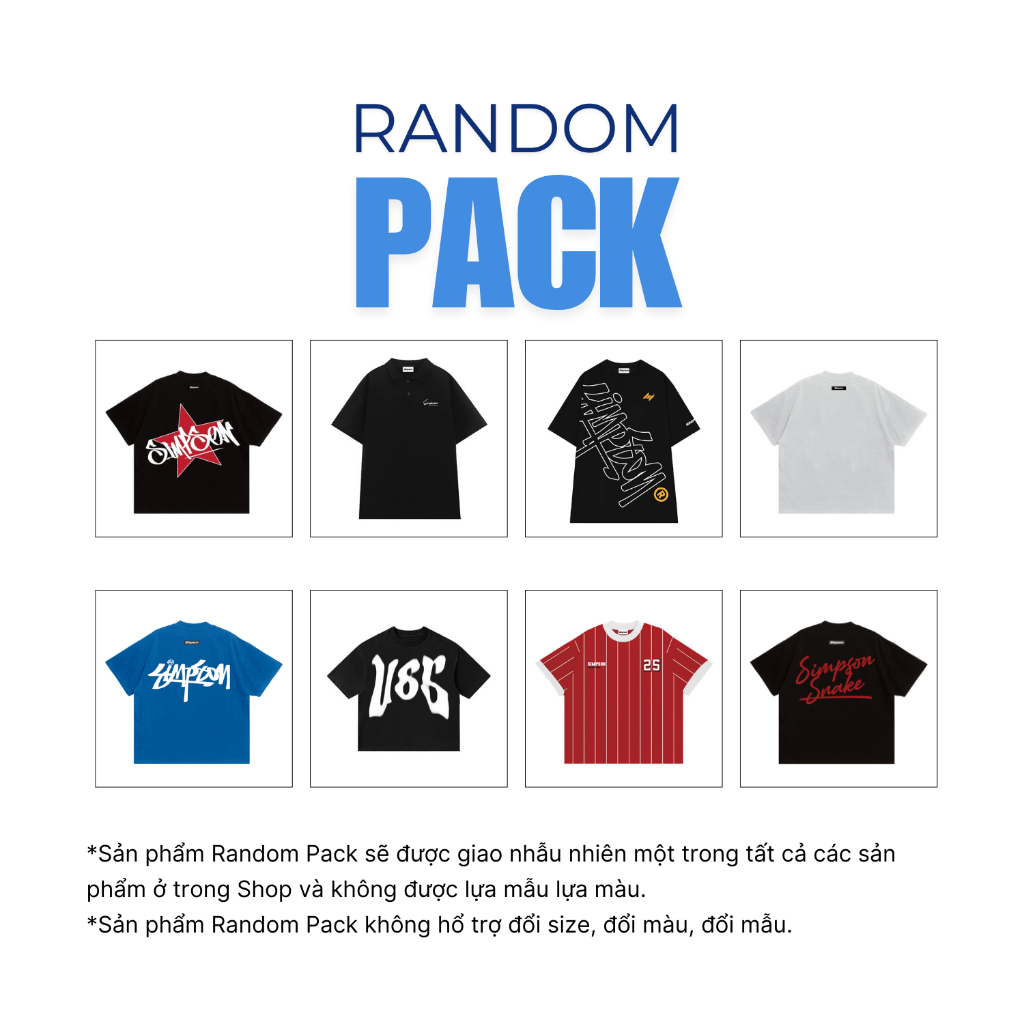  Blind Box Túi Mù Áo Thun Hoăc Áo Polo Local Brand Simpson - RD01 