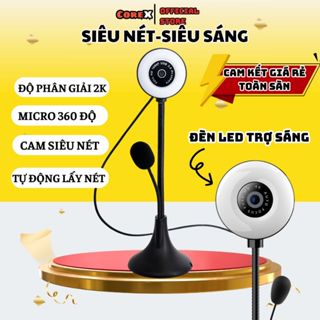 Webcam máy tính có mic xoay 360 A09 2K NEW 2025 cao cấp dùng học tập, live camera trên pc laptop