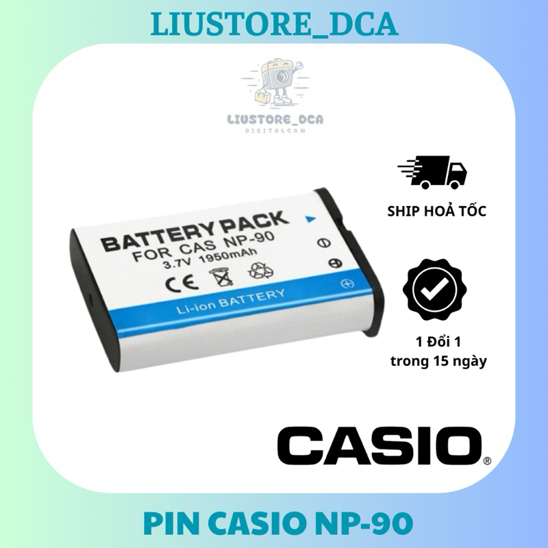 Pi.n Máy Ảnh Casio NP-90 3.7V 1950mAh – Dùng Cho Exilim EX-H10, H15, H20G, FH100