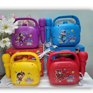 Loa mini kèm mic hát karaoke mini nhỏ cho bé giá rẻ vô địch từ quà tặng của sữa kun cho bé chơi