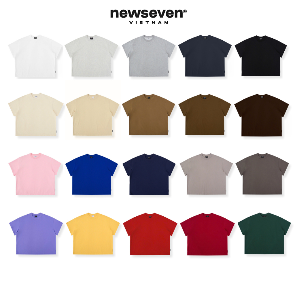 Áo Thun Trơn COTTON COMFITEX FABRIC CHỐNG NHĂN 240Gsm NEWSEVEN Nhiều Màu Form Boxy Nam Nữ NAT.499