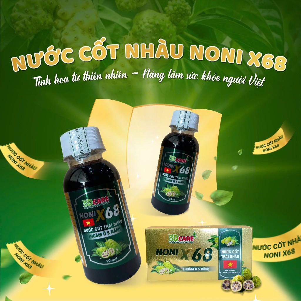 Nước Cốt Nhàu NONI X68 - Hộp 10 Chai (100ml/Chai) 247