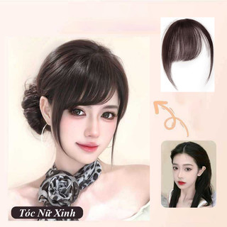 Tóc Mái Giả MA17 – Mái Giả Chia Ngôi 7/3 Tự Nhiên Như Tóc Thật, Phong Cách Hàn Quốc, Che Trán Cao, Mặt Tròn Gọn Hơn