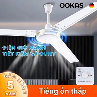 OOKAS Ba Cánh Quạt trần Có công tắc Ba tốc độ có thể điều chỉnh 75w 48 inch 56 inch
