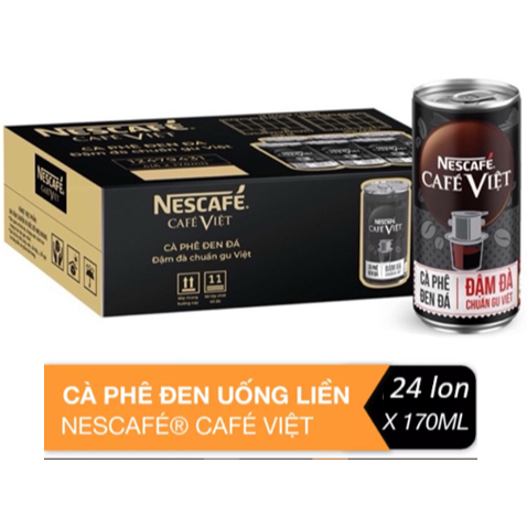 Cà phê đen NESCAFE cafe việt lon 170ml