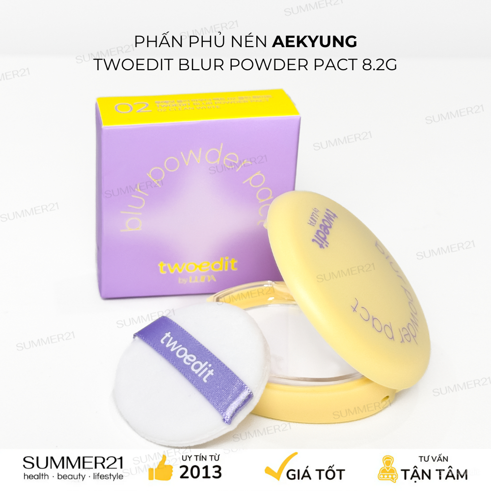 Phấn phủ nén AEKYUNG TWOEDIT BLUR POWDER PACT 8.2G