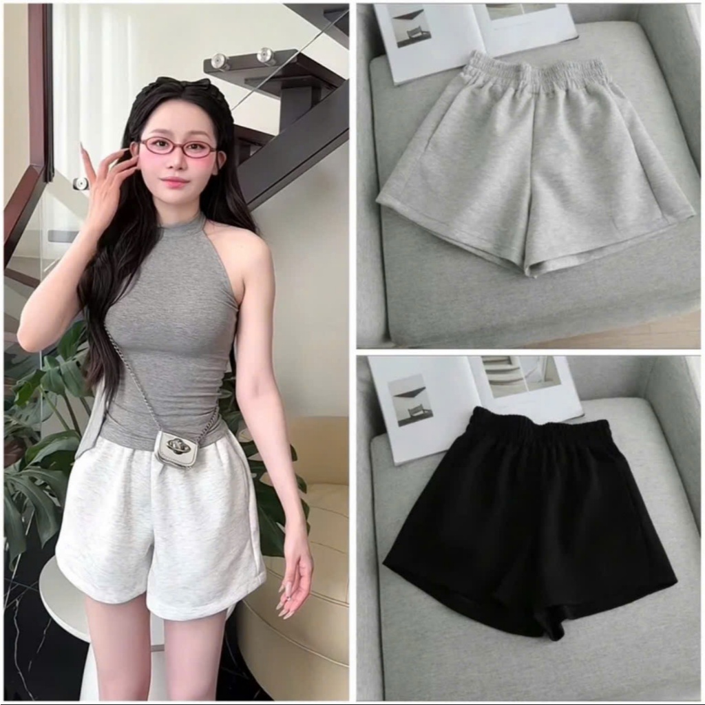 Quần đùi phong cách Hàn Quốc (QUẦN ĐÙI 2 DA MỚI ) dáng rộng cạp chun M1064