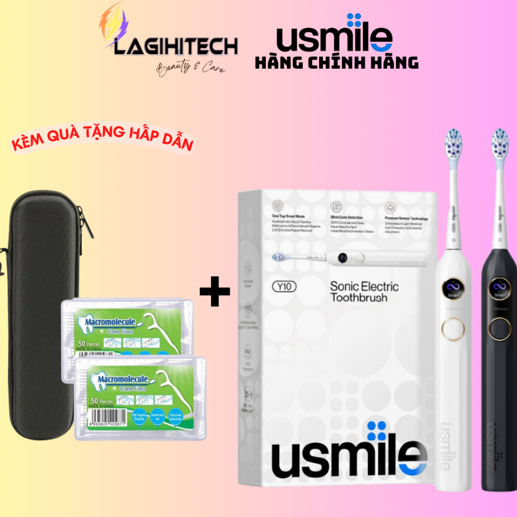 Bàn Chải Điện Thông Minh Usmile Y10 Bản Quốc Tế Bảo Hành 12 Tháng - Hàng Chính Hãng