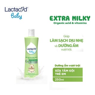  Sữa Tắm Gội Trẻ Em Lactacyd Baby Extra Milky Chai 250ml 500ml 