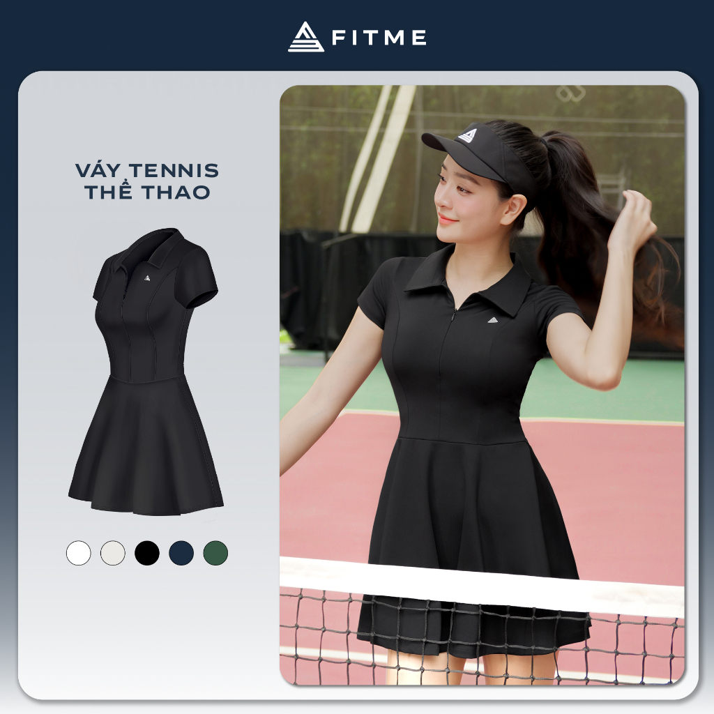 Váy tennis thể thao nữ Fitme GOC pickleball tặng kèm quần bảo hộ chất liệu thun co giãn thoáng khí DTNN01 | BigBuy360 - bigbuy360.vn