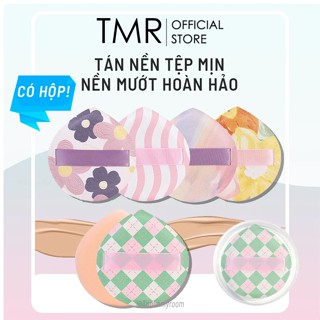  Bông Mút Xốp Kèm Hộp Đựng TMR Big Size Bông Phủ XL Mềm Mại Giúp Tán Kem Nền Căng Mọng 