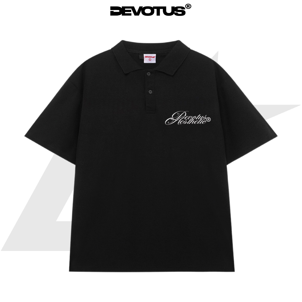 Áo Polo form Oversize Local Brand Unisex Devotus 100% Cotton 260gsm - Polo Aesthetic thêu