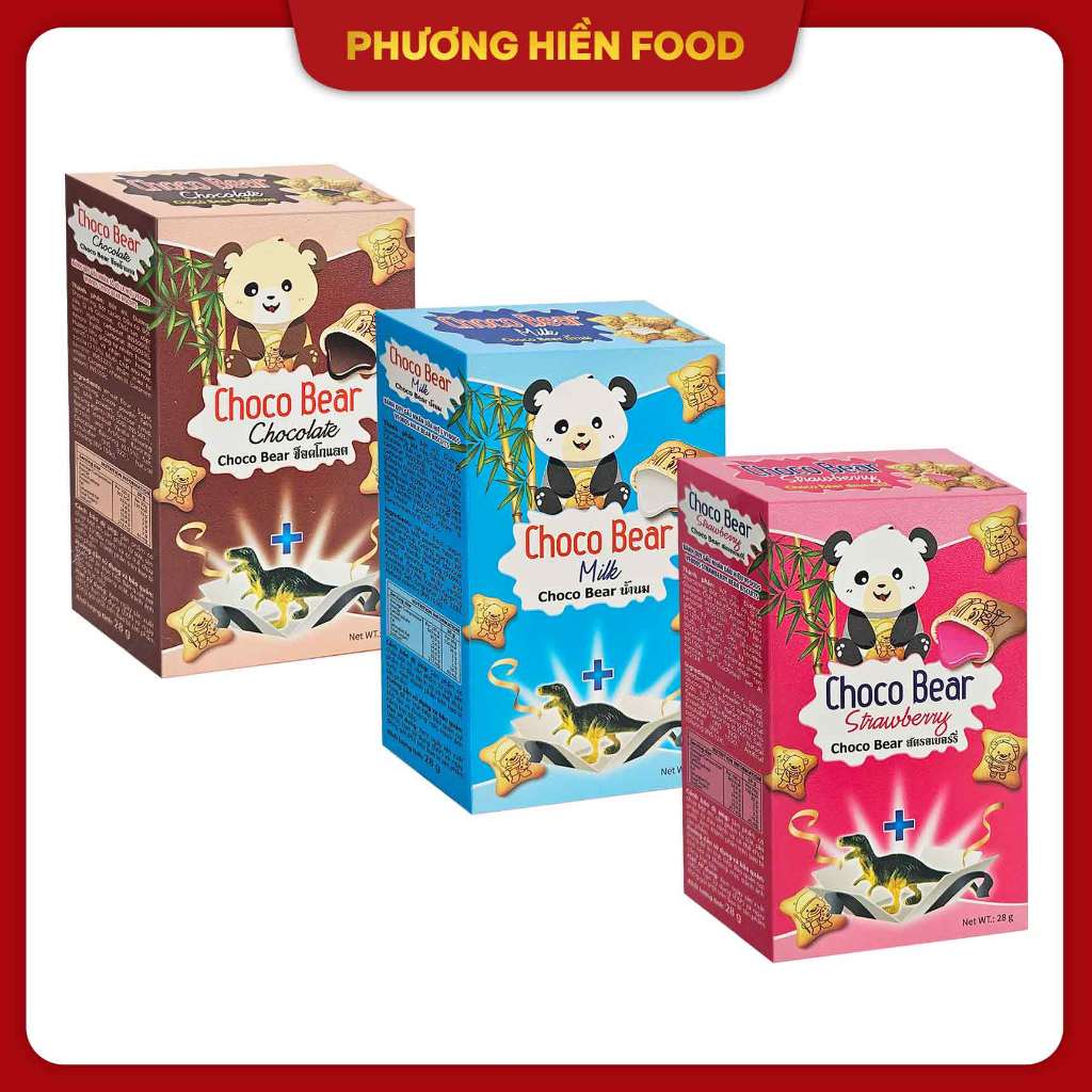 [Vfoods] COMBO 3 hộp Bánh quy gấu có nhân hiệu Vfoods 28g hộp giấy