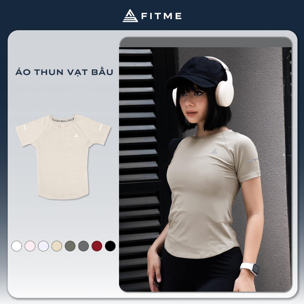 Áo thun thể thao nữ tập gym yoga Fitme vạt bầu thoáng khí thấm hút mồ hôi AVBNU | BigBuy360 - bigbuy360.vn