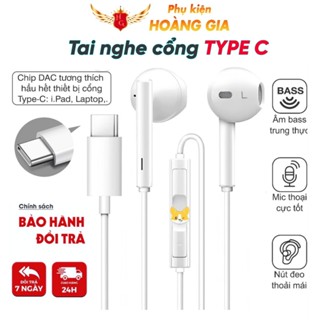  Tai nghe Type C dành cho 16 pro max 15prm 17prm và Samsung Xiaimi Oppo cổng type C C nghe gọi đầy đủ bass hay nghe nhạc 