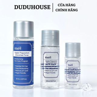  Nước hoa hồng Klairs Supple Preparation Unscented Toner Klairs không mùi Có mùi 30ml 