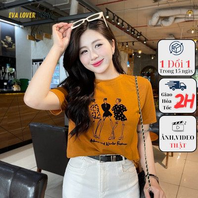 Áo phông nữ QC 1903 in hình  3 cô gái  chất cotton co giãn, thoáng mát