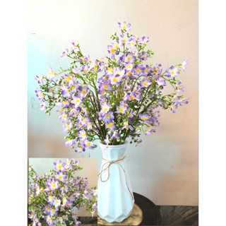 (Tặng bình) Combo 10 Cành Hoa Lụa Nhất Chi Mai Decor Bình Hoa Để Bàn Trang Trí Phòng Khách Sang Trọng Cổ Điển 6