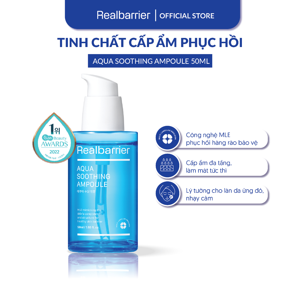 Tinh chất dưỡng ẩm Real Barrier Aqua Soothing Ampoule 50ml