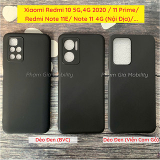 Ốp lưng Xiaomi Redmi 10 4G 5G/ 11 Prime/ Redmi Note 11E/ Note 11 4G (China) loại dẻo đen viền gồ bảo vệ cam bền đẹp