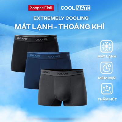 [TẶNG TẤT ĐƠN 329K]Combo 3 Quần Lót Nam Trunk Ice Cooling II mát lạnh thoáng mát Coolmate