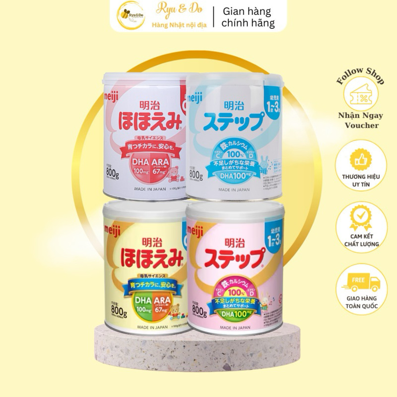 Date2027 Meiji Nội Địa Nhật 0-1, 1-3 Hộp 800g, Meiji Thanh Hộp 30 Thanh