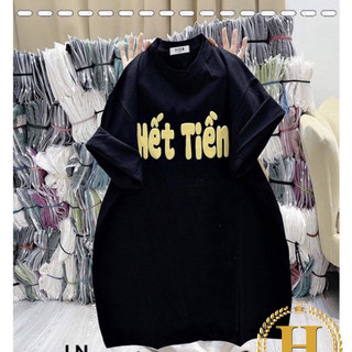 Áo thun tay lỡ in chữ Het Tien mẫu hot 2023 HARIQUEEN