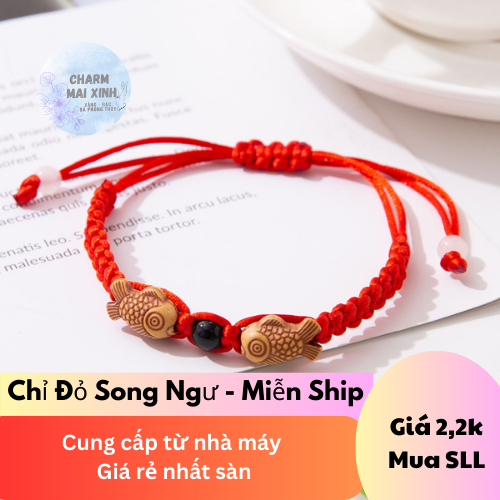 [GIÁ SỈ] Vòng Tay Chỉ Đỏ Song Ngư - Con Cá May Mắn