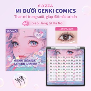 Mi Dưới Genki Comics ELYZZA - Tự Nhiên, 5-6mm, Tái Sử Dụng, Mi Cụm Dễ Dán, Mi Chùm 3 Cụm