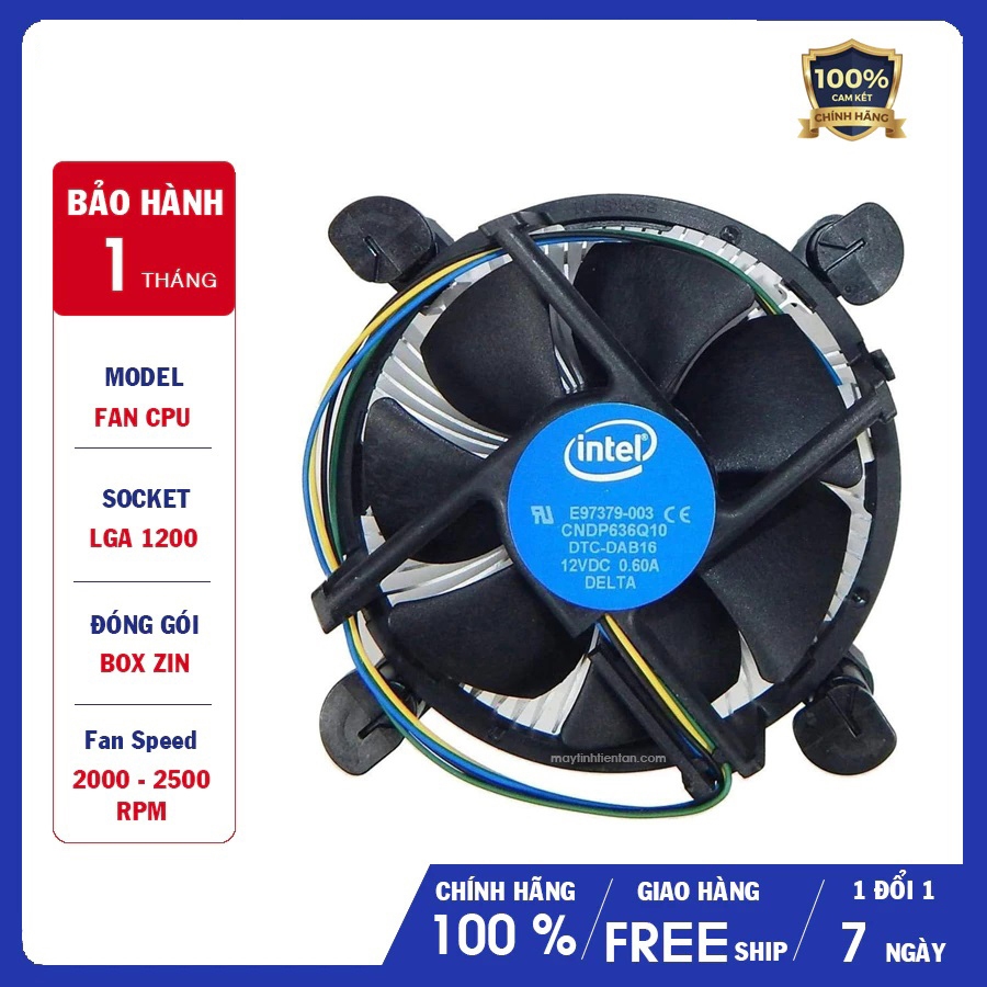 Quạt tản nhiệt, Fan CPU Box Intel E97379-003 - Socket 1200 4-Pin