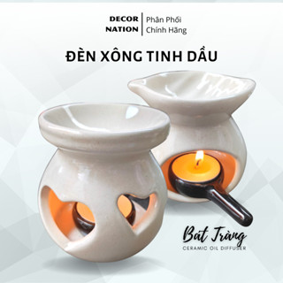 Đèn Xông Tinh Dầu Gốm Sứ Bát Tràng Nhiều Màu | Đèn Đốt Nến | Bếp Xông Tinh Dầu Decor Nation