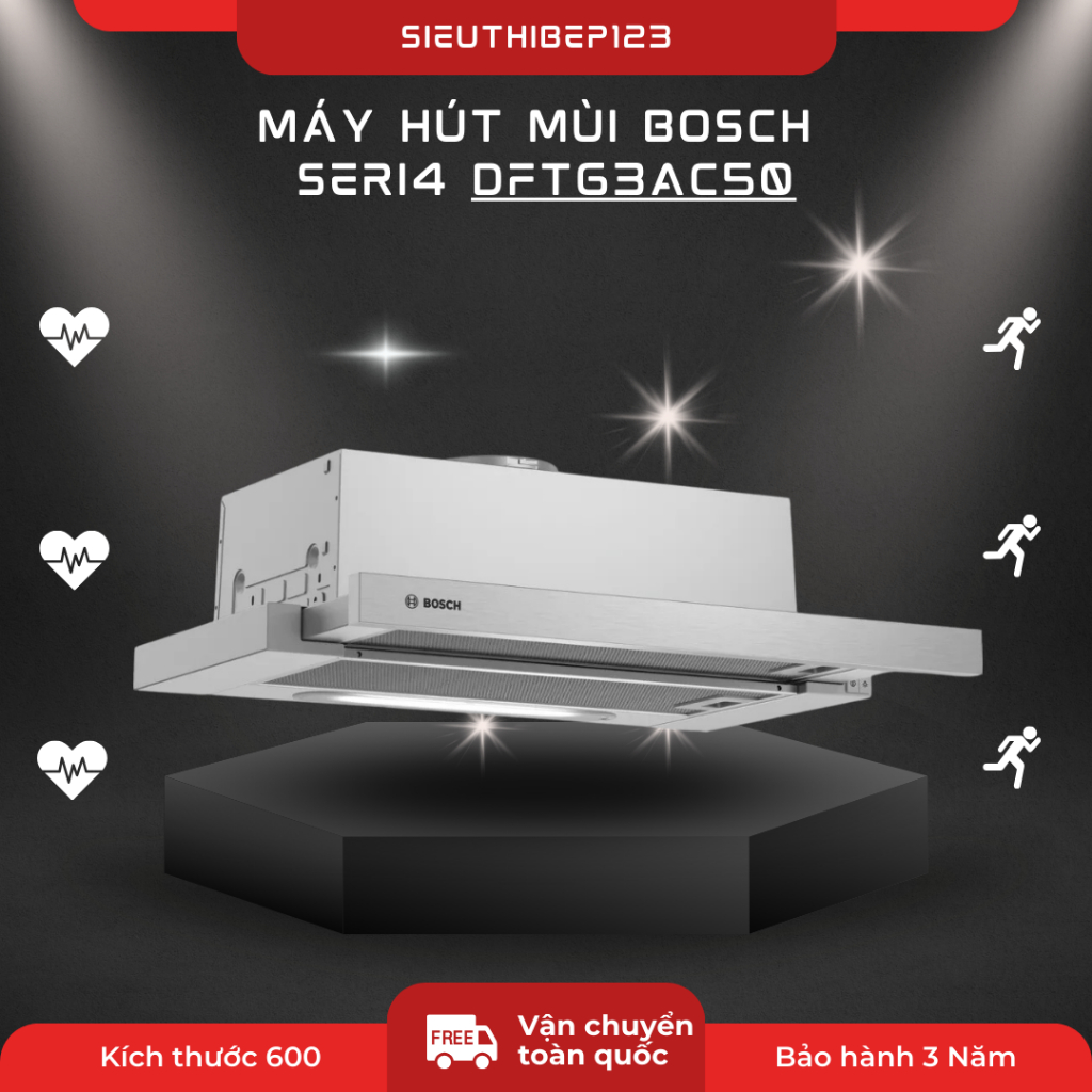 Hút Mùi Âm Tủ Bosch Seri4 DFT93AC50 Sang Trọng Và Lịch Lãm  Kích Thước 900cm