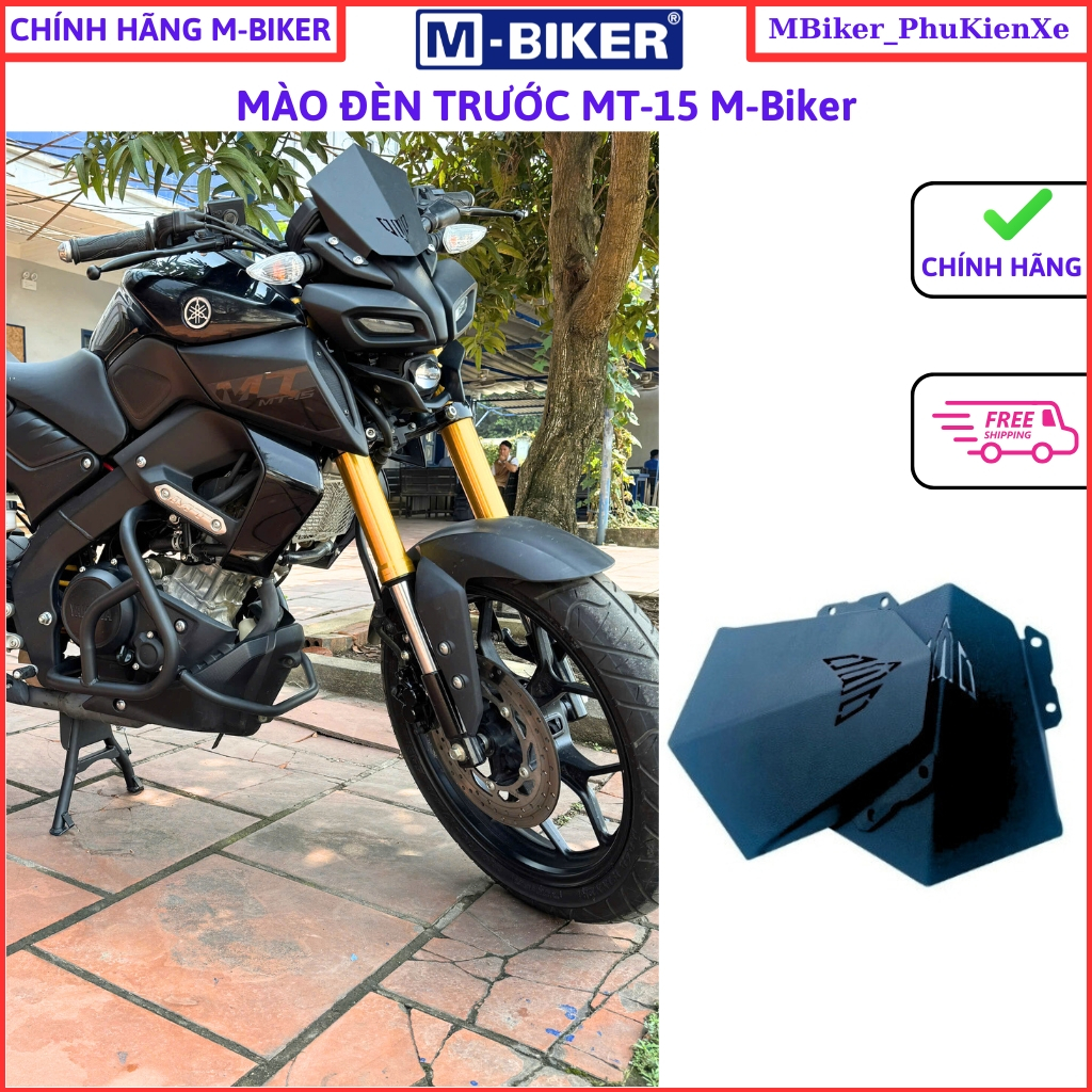 Đầu đèn mt15, Mào đèn MT15, mão đèn mt15, bảo vệ đầu đèn mt15, che đầu đèn mt15, mbiker