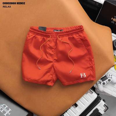Quần short bơi Nam Heboz color 5M, quần đi biển trơn vải dù lưng dây rút - 00002668