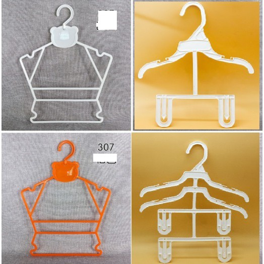 (Combo 10 Cái )Móc Treo Quần Áo, Móc Bộ Bé Trẻ Em Bằng Nhựa