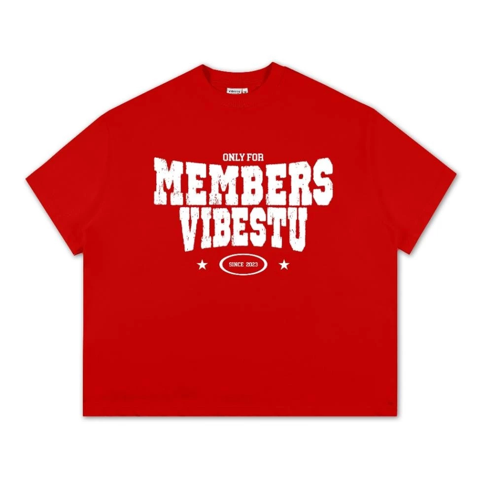 Áo Thun Local Brand VIBESTU "Only Members" Áo Thun Boxy Form Rộng Unisex Cho Các Dân Chơi | BigBuy360 - bigbuy360.vn