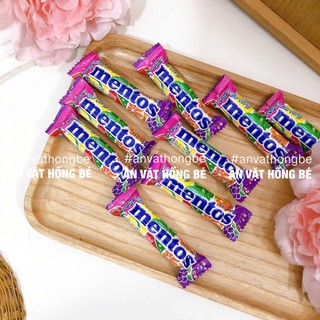 [10 Chiếc] Kẹo Mentos Vị Trái Cây (thỏi 5viên), kẹo nhai trái cây, đồ ăn vặt tuổi thơ