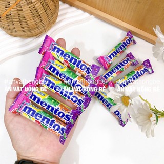 [10 Chiếc] Kẹo Mentos Vị Trái Cây (thỏi 5viên), kẹo nhai trái cây, đồ ăn vặt tuổi thơ