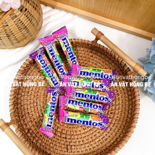 [10 Chiếc] Kẹo Mentos Vị Trái Cây (thỏi 5viên), kẹo nhai trái cây, đồ ăn vặt tuổi thơ