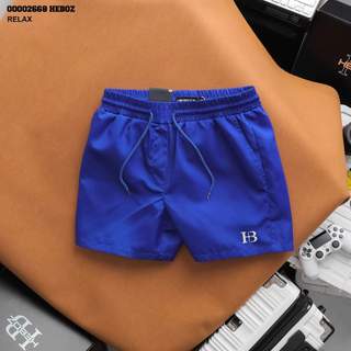 [HẾN STORE MENSWEAR] Quần short bơi Nam Heboz color 5M, quần đi biển trơn vải dù lưng dây rút - 00002668