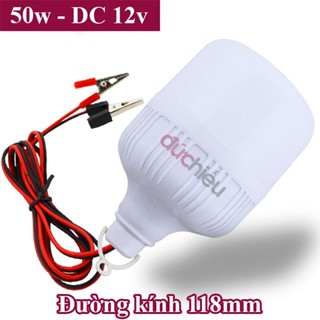    BH 12 tháng   Bóng đèn LED 12v kẹp bình ắc quy 20w 30w 40w 50w - Đức Hiếu Shop 