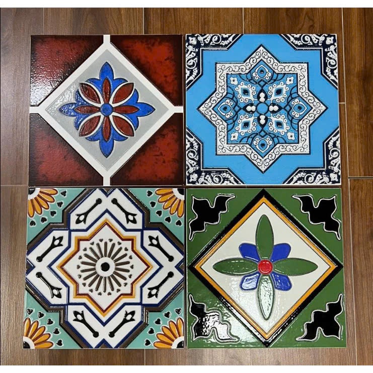 Gạch Bông 30x30 Trung Quốc xương sứ, gạch bông trang trí 300x300mm, gạch bông men ốp tường lát nền