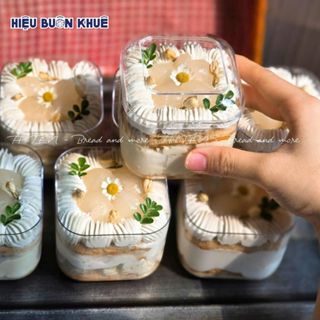 20 Hộp Mica Đựng Bánh Lạnh, Mousse, Tiramisu, Red Velvet Sang Trọng [2013]