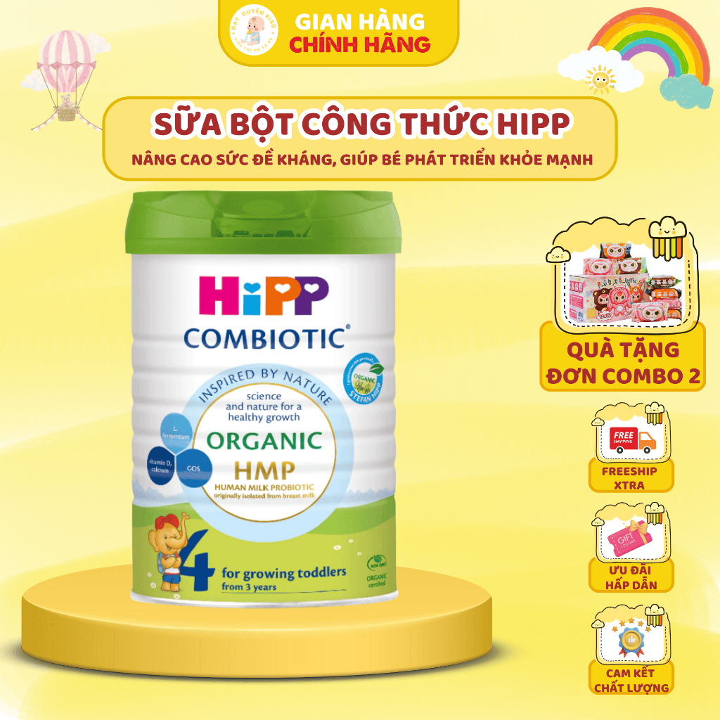 Sữa bột công thức HiPP 4 Organic Combiotic 800g (dành cho trẻ từ 3 tuổi)
